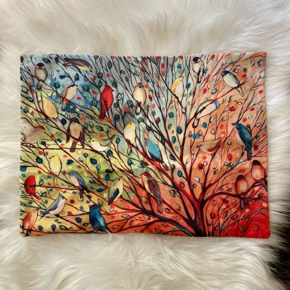 NEW VELVETY BIRDS DECORATIVE THROW PILLOW COVER - Picture 5 of 6
